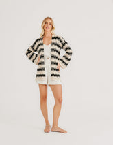 Kimono Tricot Grafismos - Areia