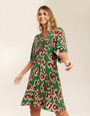 Vestido Curto Estampado Harley - Verde
