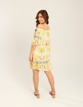 Vestido Curto Estampado Nina - Verde Lima