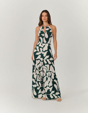Macacao Estampado Matisse - Verde Garrafa