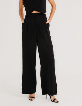 Calça Reta Alfaiataria - Preto