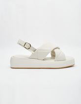 Sandalia Flat Matelasse - Off White