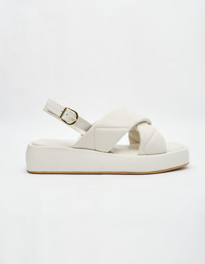 Sandalia Flat Matelasse - Off White