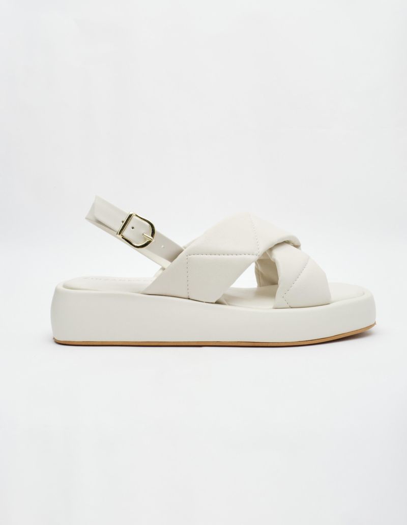 Sandalia Flat Matelasse - Off White