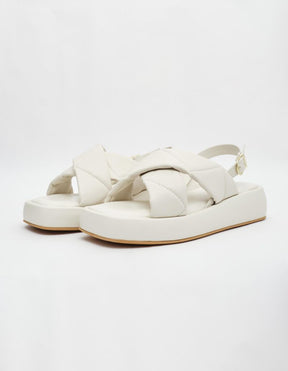 Sandalia Flat Matelasse - Off White