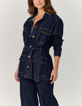 Jaqueta Jeans Basica Gola Removivel - Jeans
