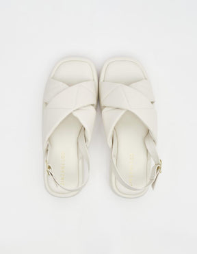 Sandalia Flat Matelasse - Off White