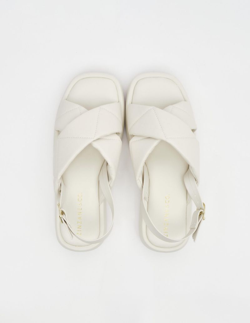 Sandalia Flat Matelasse - Off White