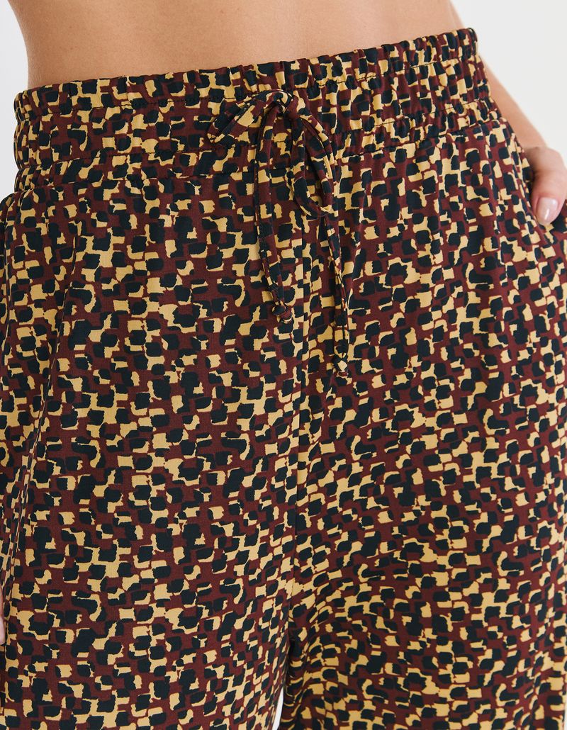 Calça Estampada Onça Pixel - Marrom